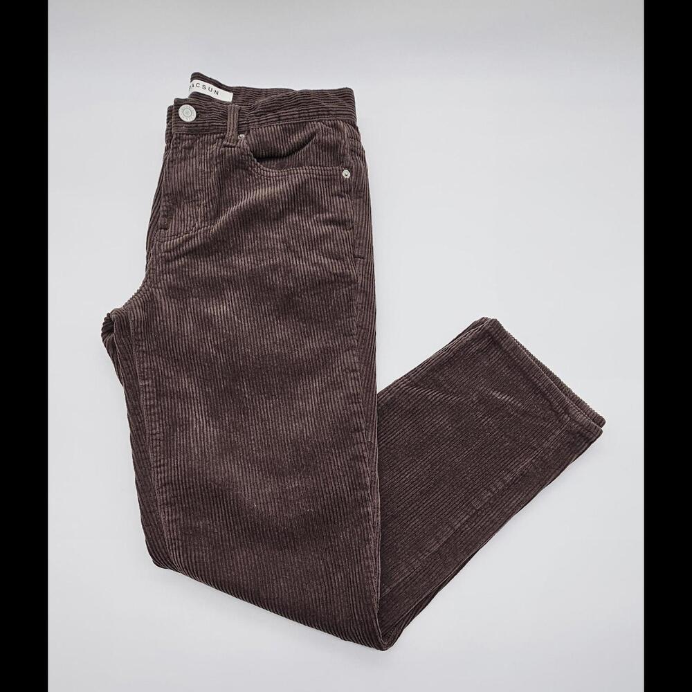 PACSUN Corduroy Dad Jeans Pants Teens Brown 29x30